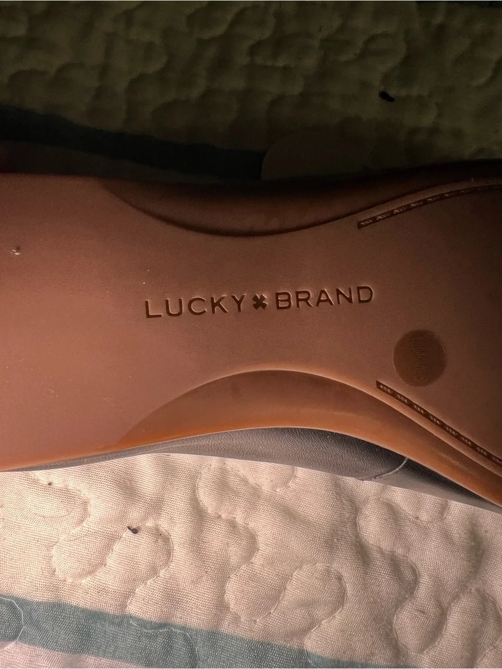 Lucky Brand Black Leather Slip-On Ballet Flats